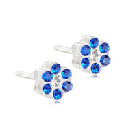 Σκουλαρίκια Blomdahl Daisy Sapphire/Crystal