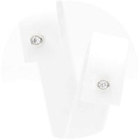 Ασημένια σκουλαρίκια με πέτρες ζιργκόν 3.40mm
