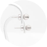 Ασημένια σκουλαρίκια μπίλιες 6.00mm