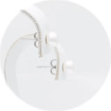 Ασημένια σκουλαρίκια με μαργαριτάρια 5.50mm