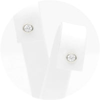 Ασημένια σκουλαρίκια με πέτρες ζιργκόν 4.20mm