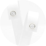 Ασημένια σκουλαρίκια με πέτρες ζιργκόν 5.20mm
