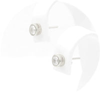 Ασημένια σκουλαρίκια με πέτρες ζιργκόν 5.20mm