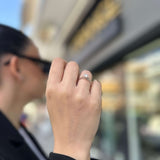 Μονόπετρο δαχτυλίδι λευκόχρυσο με διαμάντι - WDX102