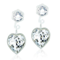 Σκουλαρίκια Βlomdahl Pendant Heart Crystal - Orange - Kosmima