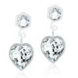 Σκουλαρίκια Βlomdahl Pendant Heart Crystal