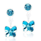 Σκουλαρίκια Βlomdahl Pendant Butterfly Aquamarine