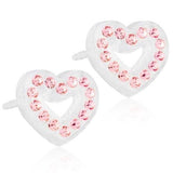 Σκουλαρίκια Βlomdahl Brilliance Heart Light Rose - Orange - Kosmima