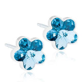 Σκουλαρίκια Βlomdahl Flower Aquamarine - Orange - Kosmima