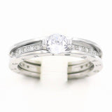 Δαχτυλίδι από ασήμι 925 με πέτρες περιφερειακά