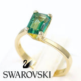 Χρυσό σετ γάμου Swarovski με ορυκτές πέτρες