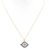 Χρυσό κολιέ μα μάτι σε ωοειδές σχήμα