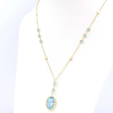 Κολιέ με ορυκτές πέτρες London blue Topaz