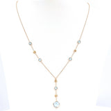 Κολιέ με πέτρες ορυκτές London Blue Topaz