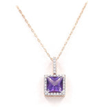 Swarovski ροζ χρυσό κολιέ - Orange - Kosmima