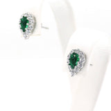 Ασημένια σκουλαρίκια - Orange - Kosmima
