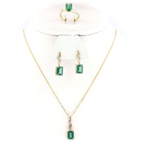 Χρυσό σετ γάμου Swarovski με ορυκτές πέτρες