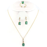 Χρυσό σετ γάμου Swarovski με ορυκτές πέτρες