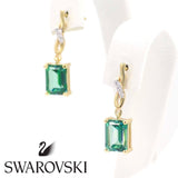 Swarovski χρυσά σκουλαρίκια